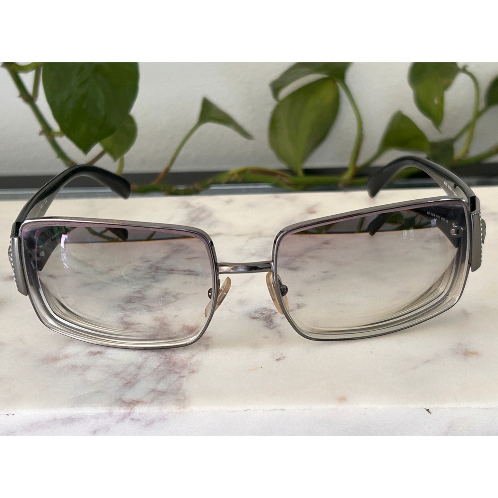 Versace MOD 2030-B Gunmetal Medusa Crystal Sunglasses1001/11 61-17 120 Italy Y2K